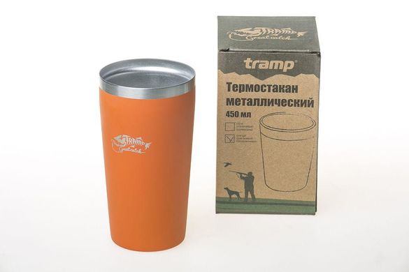 Термостакан металевий Tramp (450мл) помаранчевий TRC-102 опис, фото, купити