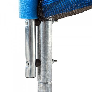 Батут Atleto 183 см с двойными ногами с сеткой синий + лестница описание, фото, купить