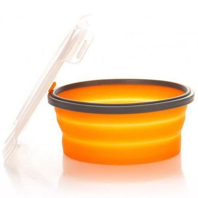 Контейнер складаний силіконовий з кришкою-засувкою Tramp (550ml) orange опис, фото, купити