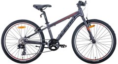 Велосипед 24 "Leon JUNIOR 2020 (антрацитовий з червоним (м)) опис, фото, купити