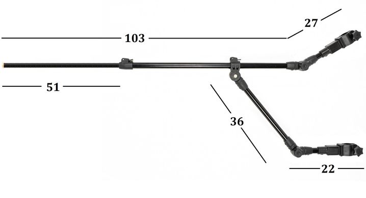 Тримач вудилища Ranger Feeder Arm Double 80-130 см (Арт.RA 8835) опис, фото, купити