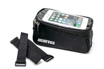 Велосумка на верхню трубу рами, з відділенням під смартфон чорний BRAVVOS CT-003 опис, фото, купити