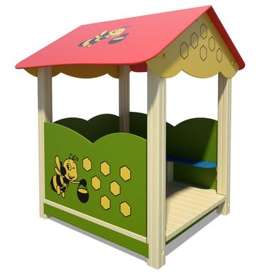 Деревянный домик-беседка "Пчелка" описание, фото, купить