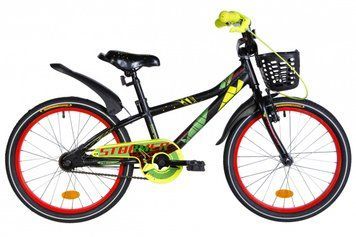 Велосипед 20" Formula STORMER 2021 (чорно-червоний з жовтим) опис, фото, купити