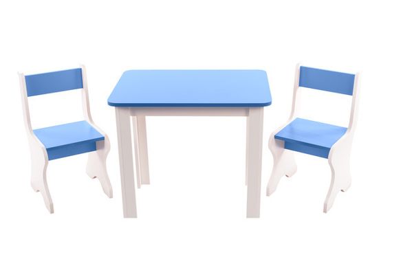 Детский набор столик и 2 стульчика ЛДСП, синий описание, фото, купить