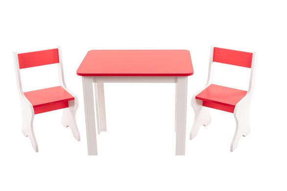 Детский набор столик и 2 стульчика ЛДСП, красный описание, фото, купить