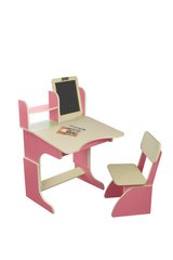 Детская парта с мольбертом растущая + стульчик, розовая описание, фото, купить