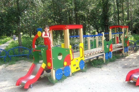 Дерев'яний "Паровозик локомотив з двома вагончиками" опис, фото, купити