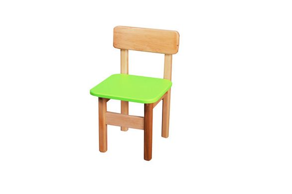 Дитячий дерев'яний стілець, салатовий опис, фото, купити