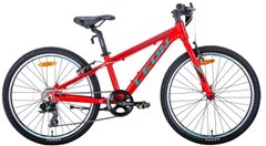 Велосипед 24 "Leon JUNIOR 2020 (червоно-бірюзовий з чорним) опис, фото, купити