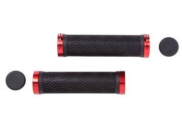 Ручки руля PVC L130мм с Al черным замком HL-G240 (черно-красный) описание, фото, купить