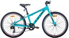 Велосипед 24 "Leon JUNIOR 2020 (бирюзово-червоний з чорним) опис, фото, купити