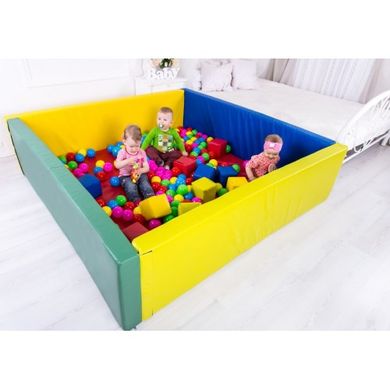 Сухий басейн для дитячого саду з матом 200х200х40 см опис, фото, купити