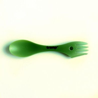 Ложка-вилка (ловилка) пластмассовая tramp зеленая описание, фото, купить