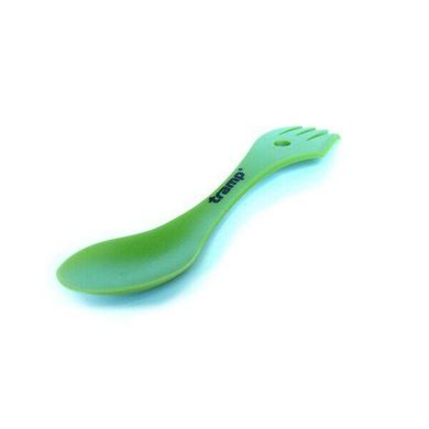 Ложка-вилка (ловилка) пластмассовая tramp зеленая описание, фото, купить