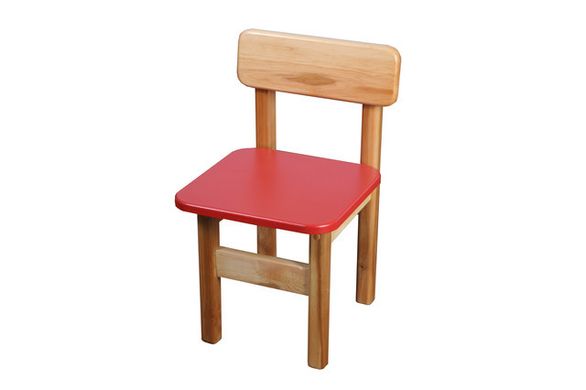 Детский деревянный стул, красный описание, фото, купить