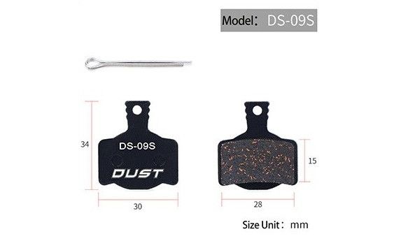 Колодки гальмівні напівметал disc DUST DS-09S MAGURA MT2, MT4, MT6, MT8 опис, фото, купити