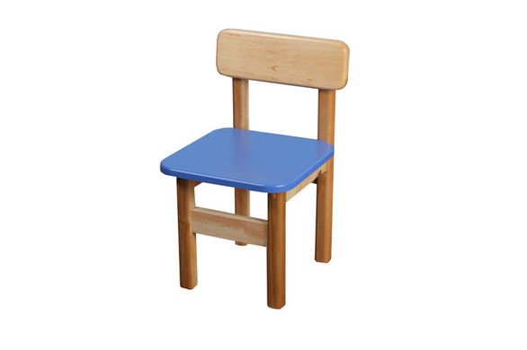 Дитячий дерев'яний стілець, синій опис, фото, купити
