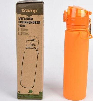 Пляшка силіконова спортивна Tramp 700ml orange опис, фото, купити
