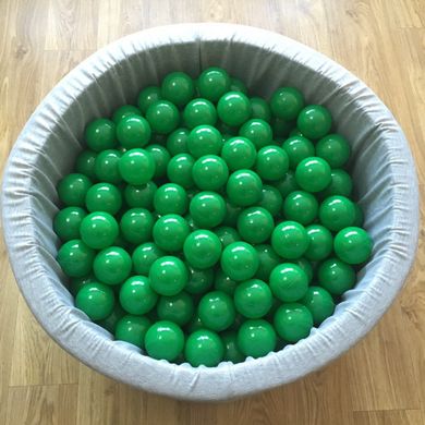 Кульки для сухого басейну зеленого кольору 8 см поштучно опис, фото, купити