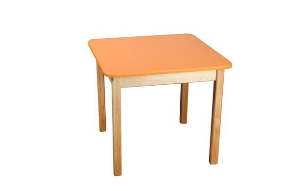 Детский деревянный стол, оранжевый описание, фото, купить