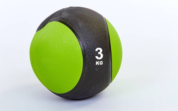 Мяч медицинский (медбол) C-2660-3 3кг (верх-резина, наполнитель-песок, d-22см, цвета в ассортименте) описание, фото, купить