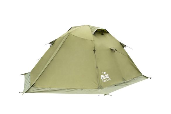 Экспедиционная палатка Tramp Peak 3-местная (V2) Зеленая описание, фото, купить