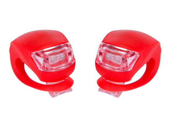 Мигалка 2шт BC-RL8001 білий + червоне світло LED силіконовий (червоний корпус) опис, фото, купити