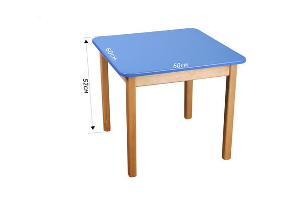 Дитячий дерев'яний стіл, синій опис, фото, купити