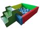 Сухий басейн з гіркою для дітей 150х150х40 см фото 3