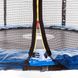 Батут Atleto 183 см з подвійними ногами з сіткою синій + сходи фото 4
