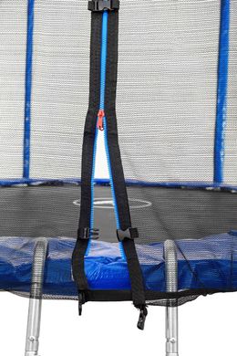 Батут Atleto 252 см с двойными ногами с сеткой синий описание, фото, купить