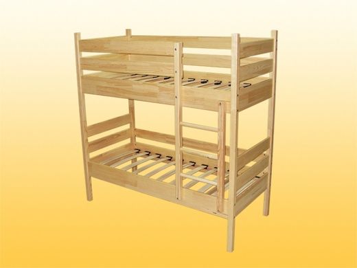 Кровать детская, 2-х ярусная, из натуральной древесины описание, фото, купить