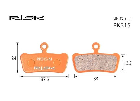 Колодки тормозные полуметалл disc RISK RK315-S AVID XX、XO Trail、E9 Trail、E7 Trail、 Guide описание, фото, купить