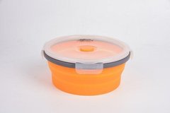 Контейнер складаний силіконовий з кришкою-засувкою Tramp (800ml) orange опис, фото, купити