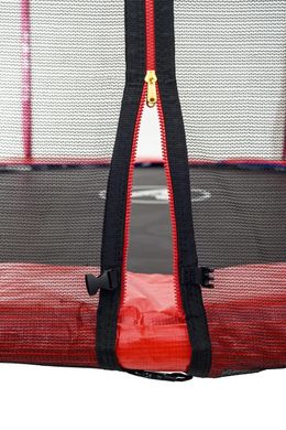 Батут Atleto 252 см с двойными ногами с сеткой красный описание, фото, купить