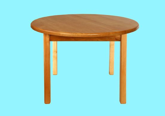 Дитячий дерев'яний стіл, помаранчевий c круглі стільниці опис, фото, купити