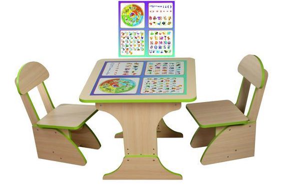 Дитячий ігровий столик зростаючий +2 стільчика опис, фото, купити