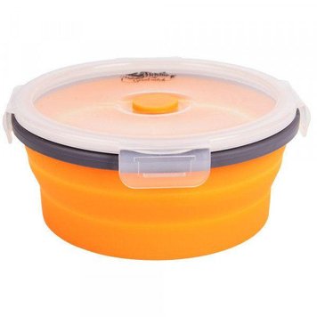 Контейнер складаний силіконовий з кришкою-засувкою Tramp (550ml) orange опис, фото, купити