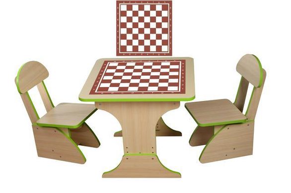 Дитячий ігровий столик зростаючий +2 стільчика, шахи опис, фото, купити