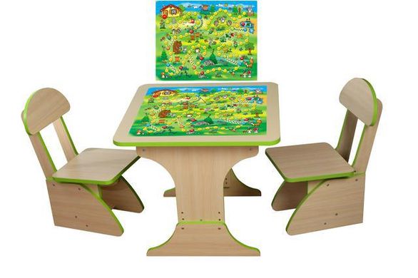 Дитячий ігровий столик зростаючий +2 стільчика, гра опис, фото, купити