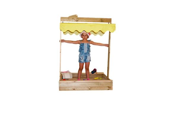 Дитяча дерев'яна пісочниця, 100 * 100 з кришкою опис, фото, купити