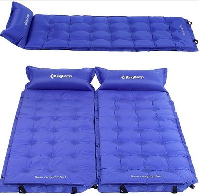 Самонадувний килимок KingCamp Base Camp Comfort (KM3560) (blue) опис, фото, купити