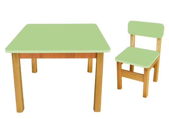 Эко набор стол+1 стульчик, салатовый описание, фото, купить