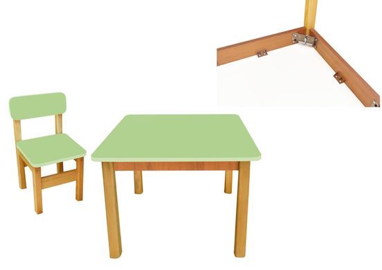 Эко набор стол+1 стульчик, салатовый описание, фото, купить