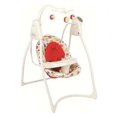 Кресло-качалка LOVIN'HUG Graco (с подключением к электросети), белый с красным описание, фото, купить