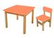 Еко набір стіл + 1 стільчик, помаранчевий фото 1
