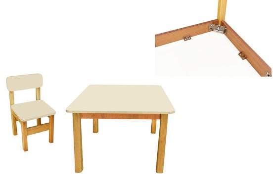 Эко набор стол+1 стульчик, ваниль описание, фото, купить