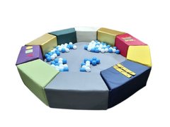 Сухий басейн-манеж кольоровий з конструктором 2,1 м опис, фото, купити