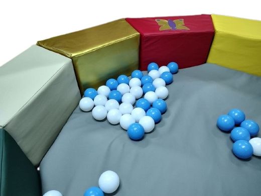 Сухий басейн-манеж кольоровий з конструктором 2,1 м опис, фото, купити
